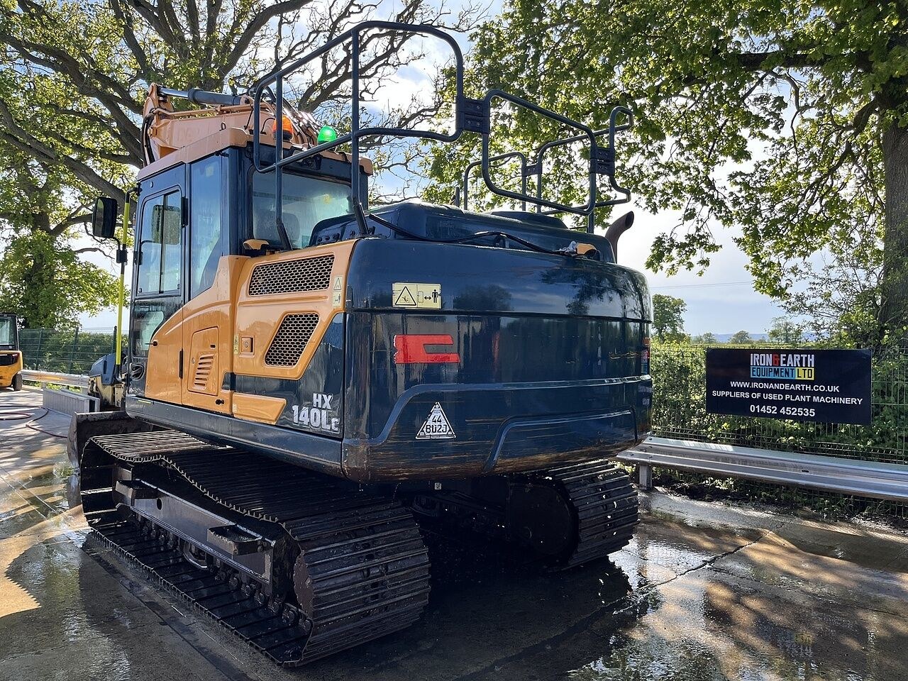 2021 Hyundai HX140LC crawler excavator rear three-quarter view 2021 Hyundai HX140LC crawler excavator rear three-quarter view