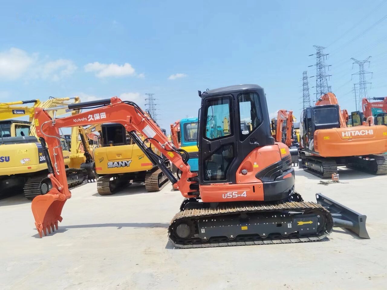 2022 Kubota U55-4 mini excavator, side profile view