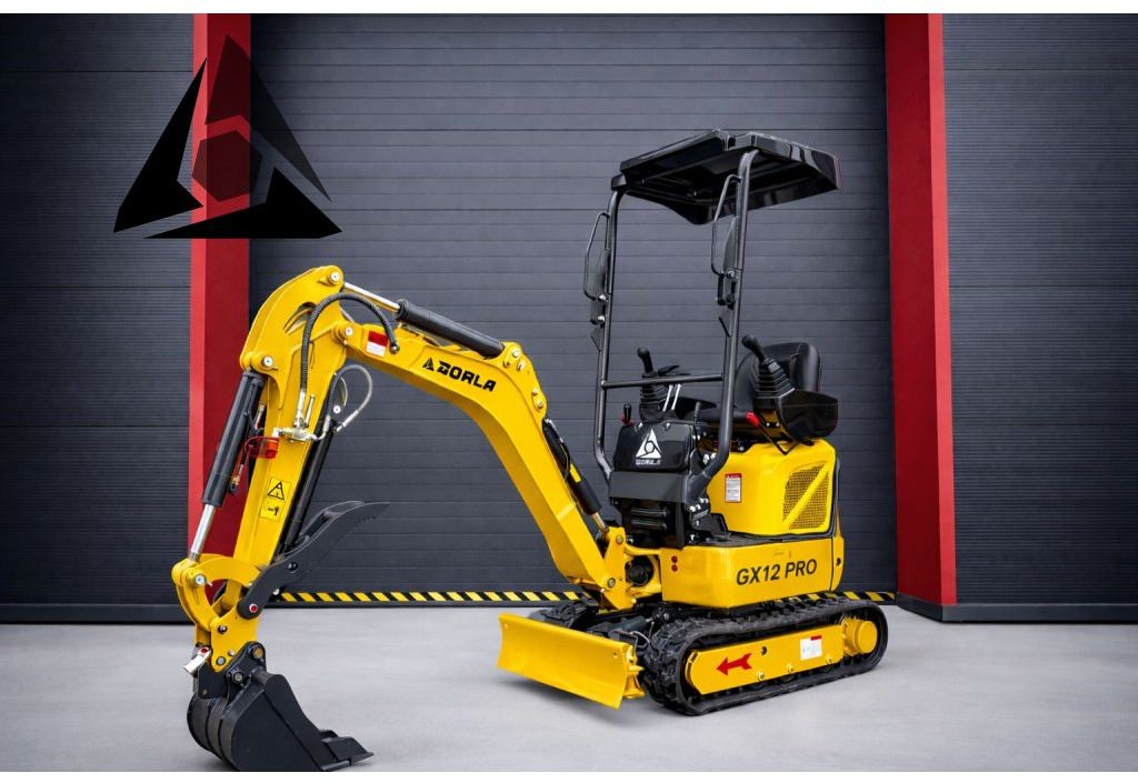 2026 Gorila GX12 PRO mini excavator, side view