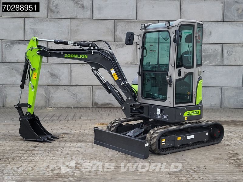 2025 Zoomlion ZE26GU mini excavator, side profile view 2025 Zoomlion ZE26GU mini excavator, side profile view