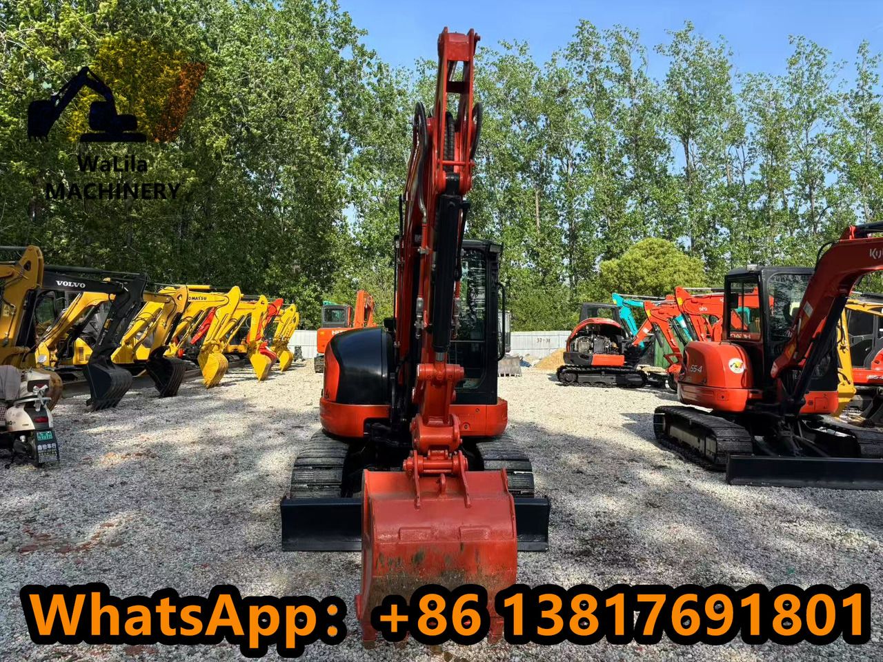 2023 Kubota KX163-5 mini excavator, front view 2023 Kubota KX163-5 mini excavator, front view