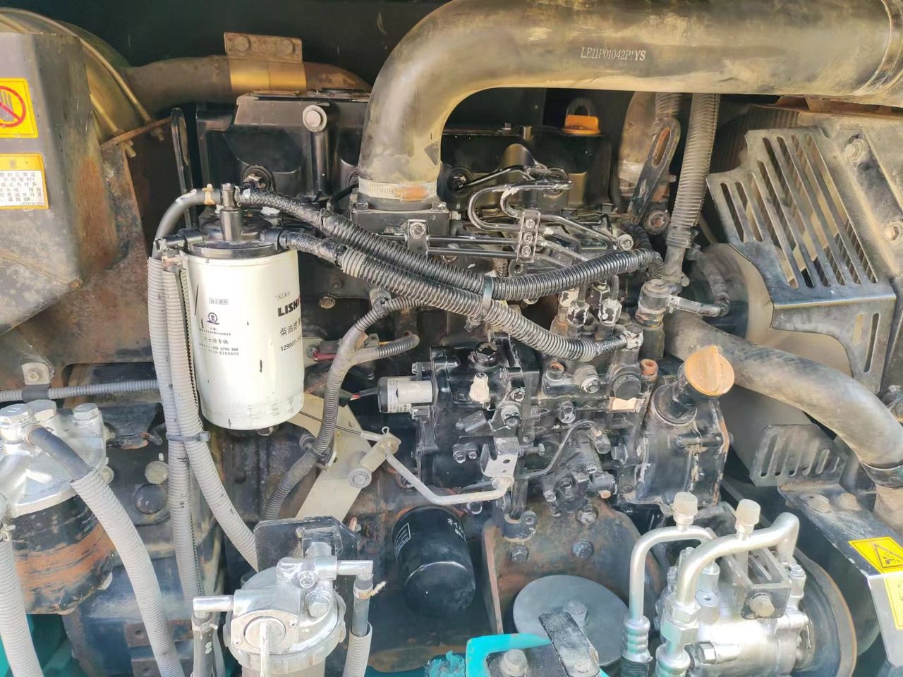 2020 Kobelco SK60-8 mini excavator engine compartment view 2020 Kobelco SK60-8 mini excavator engine compartment view