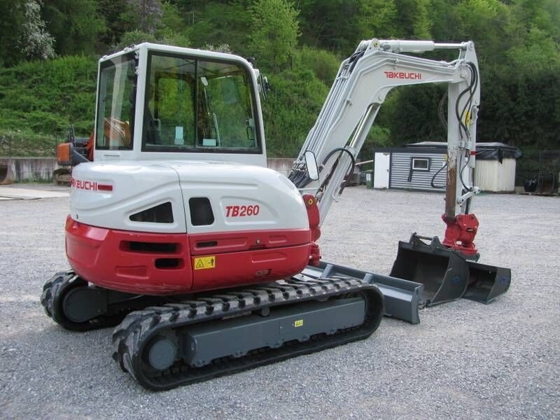 2020 Takeuchi TB260 mini excavator, rear three-quarter view 2020 Takeuchi TB260 mini excavator, rear three-quarter view