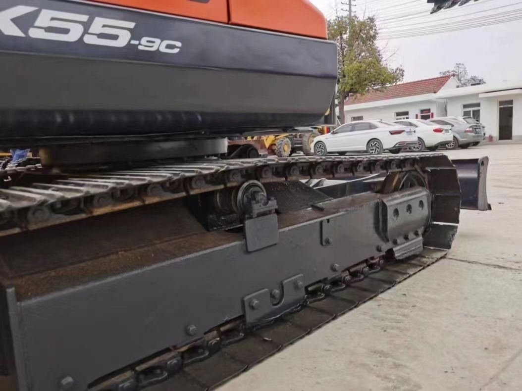 2022 Doosan DX55-9C mini excavator side view of tracks