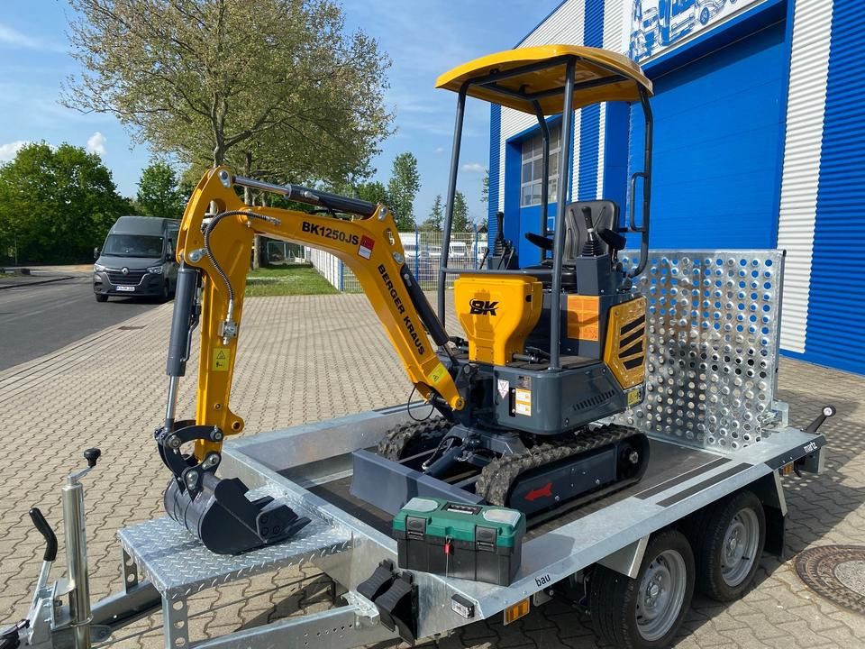 Berger Kraus BK1250JS mini excavator, side view