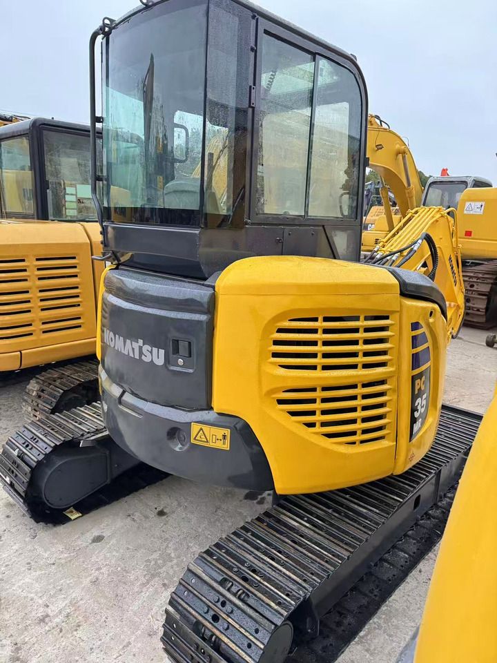 2020 Komatsu PC35MR mini excavator rear three-quarter view