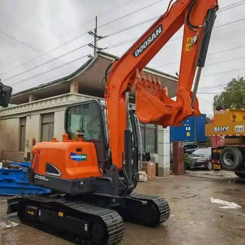 2023 Doosan DX55-9C mini excavator, side view 2023 Doosan DX55-9C mini excavator, side view
