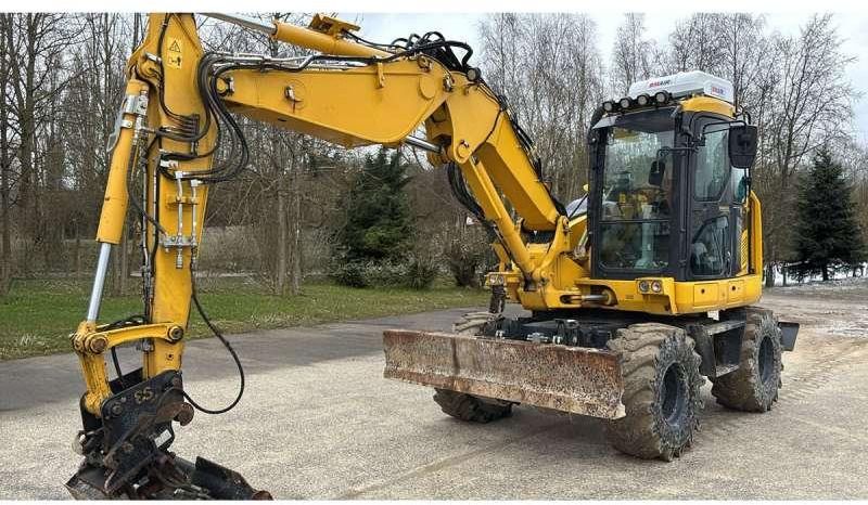 2021 Komatsu PW98MR-11E0 wheel excavator, front three-quarter view