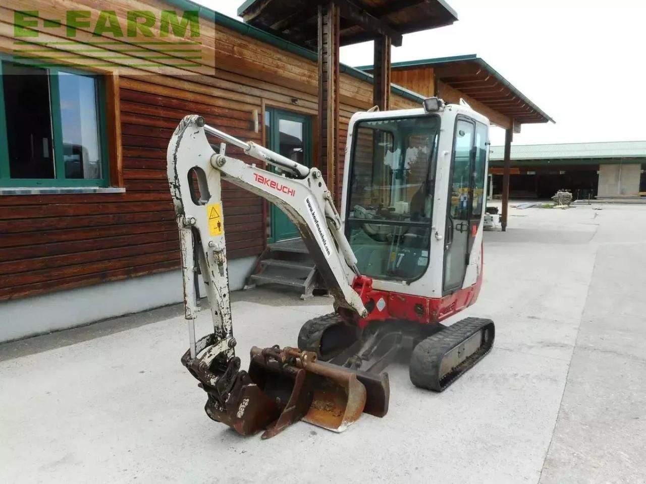 2015 Takeuchi TB216 mini excavator, front three-quarter view 2015 Takeuchi TB216 mini excavator, front three-quarter view