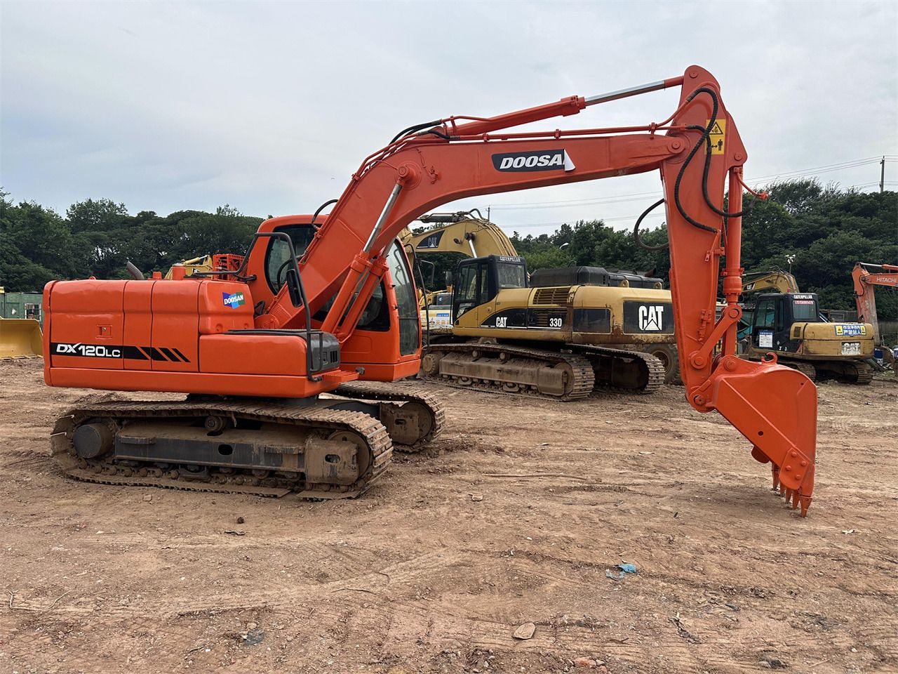 2019 Doosan DX120LC crawler excavator, side profile view