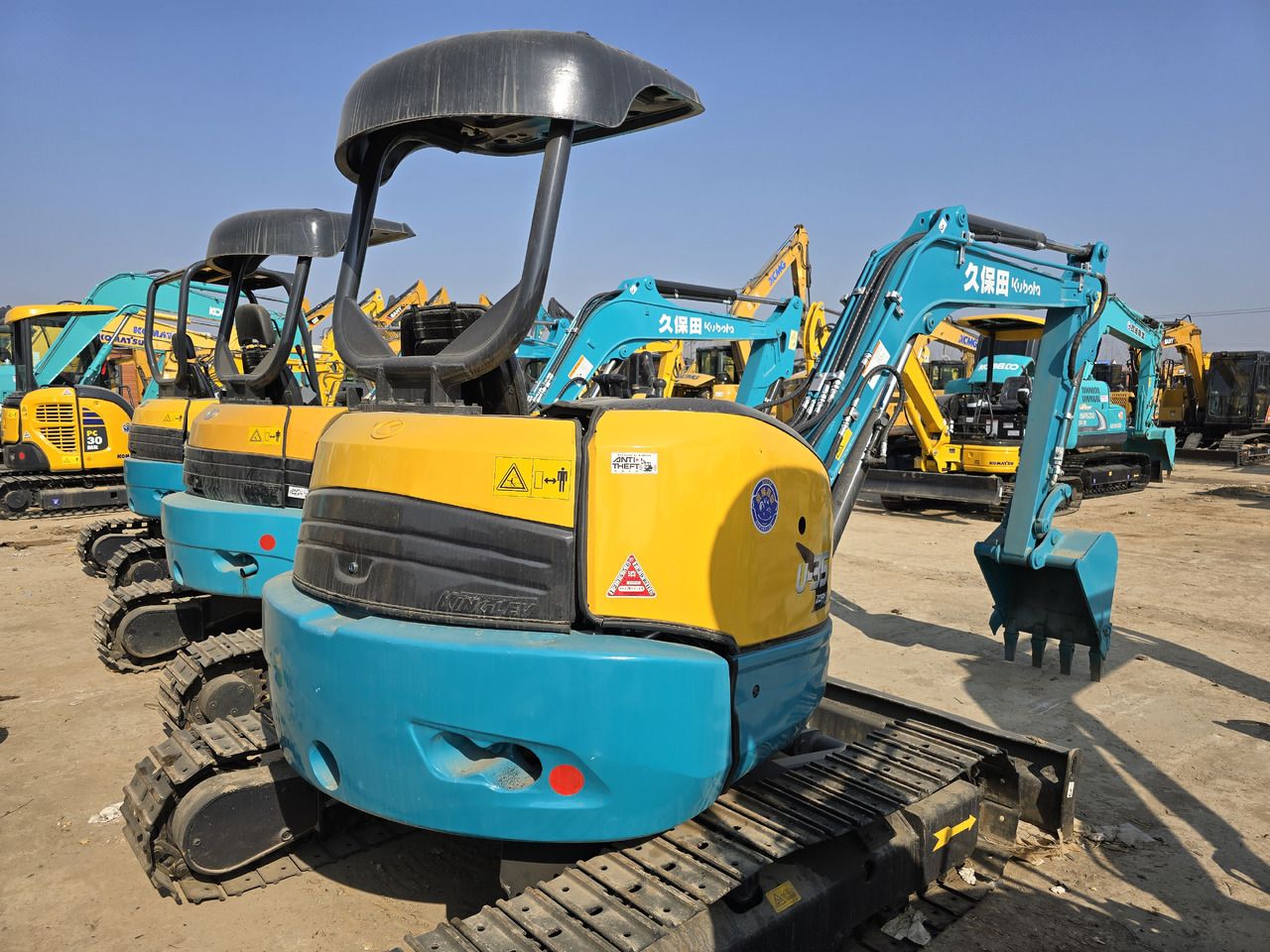 2024 Kubota U35 mini excavator, rear three-quarter view 2024 Kubota U35 mini excavator, rear three-quarter view