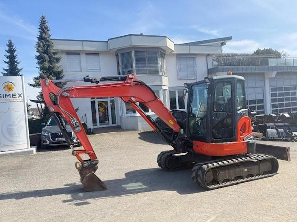 2016 Kubota U55-4 mini excavator, side profile view