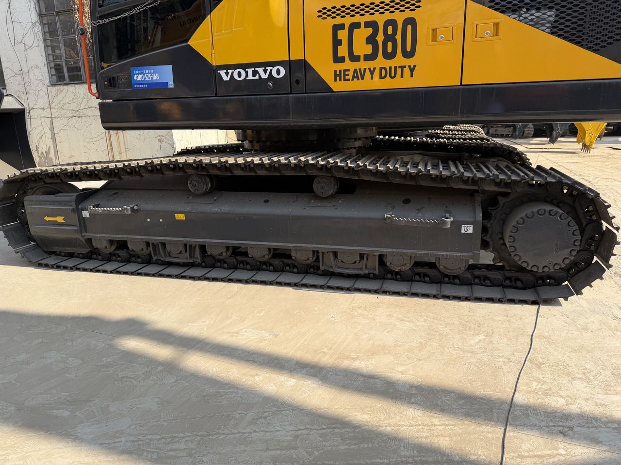 2024 Volvo EC380D crawler excavator side view of tracks and undercarriage