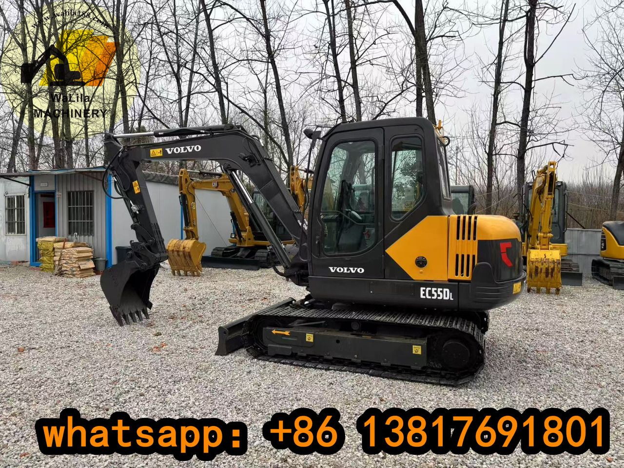 2022 Volvo EC55DL mini excavator, side view 2022 Volvo EC55DL mini excavator, side view