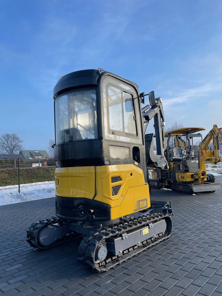2024 NEX N18 ZERO TAIL mini excavator, rear three-quarter view