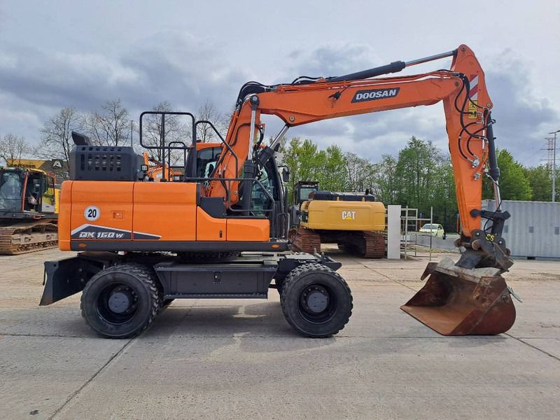 2023 Doosan DX160W-7 wheel excavator, side profile view 2023 Doosan DX160W-7 wheel excavator, side profile view
