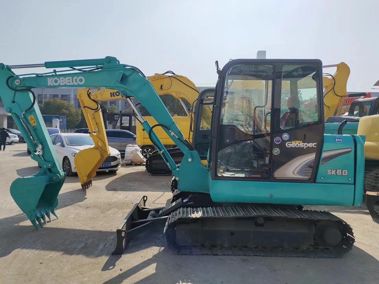 2020 Kobelco SK60-8 mini excavator, side view 2020 Kobelco SK60-8 mini excavator, side view