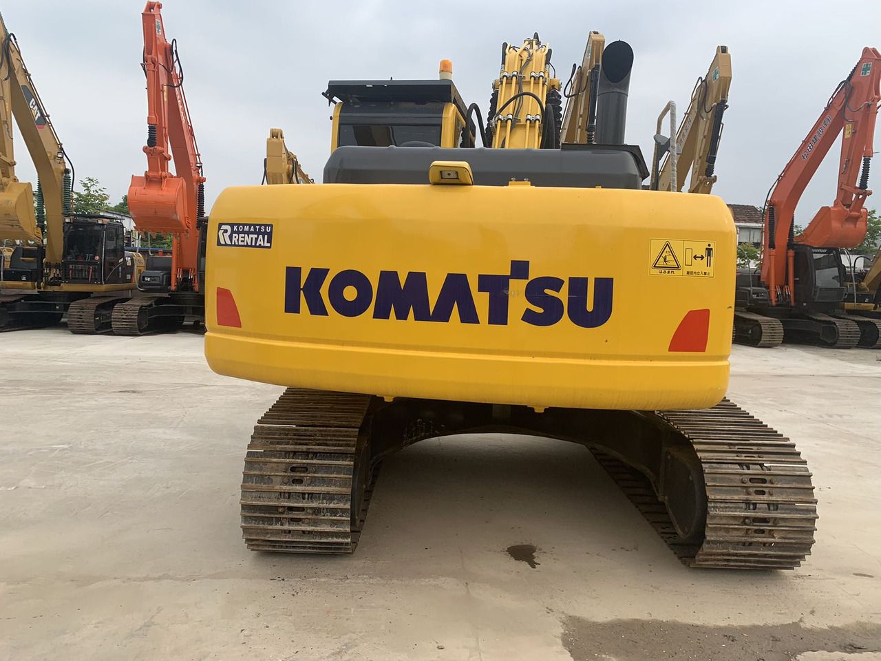 2022 Komatsu PC220 crawler excavator rear view