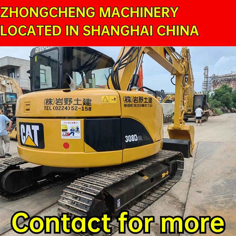 2022 Caterpillar 308D CR mini excavator, rear three-quarter view