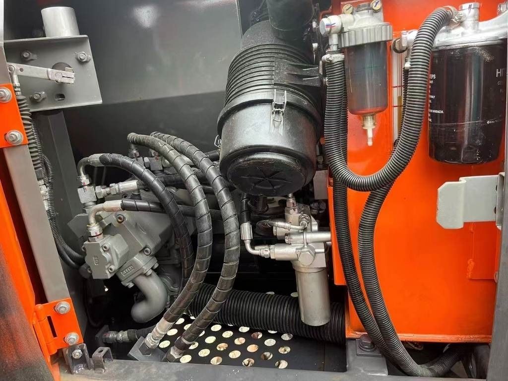 2024 Hitachi ZX70 mini excavator engine compartment view