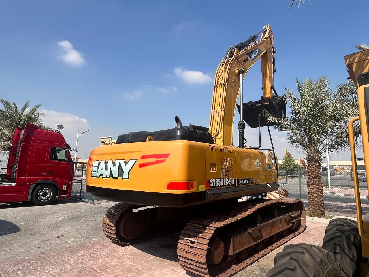 2020 Sany SY350 LC-9H crawler excavator, rear three-quarter view