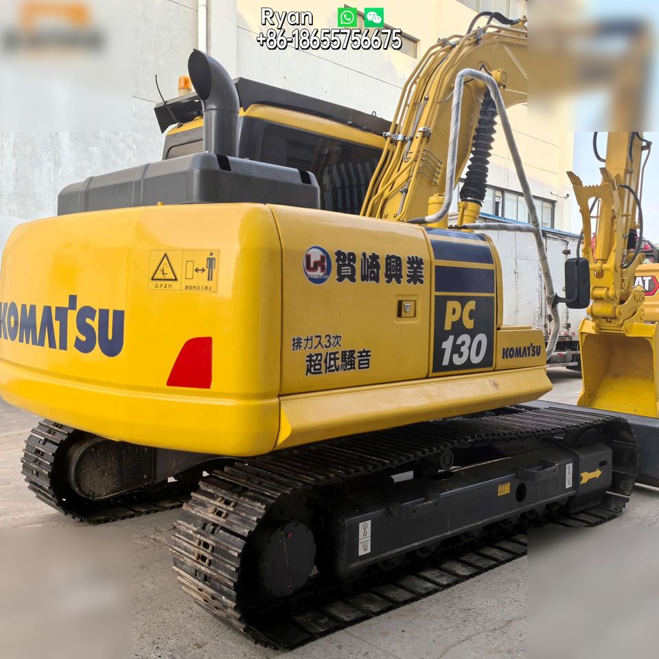2023 Komatsu PC130 crawler excavator, rear three-quarter view 2023 Komatsu PC130 crawler excavator, rear three-quarter view