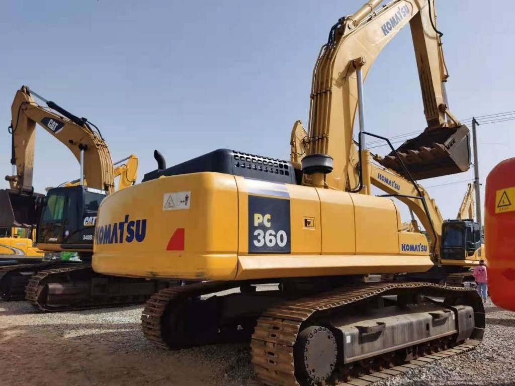2024 Komatsu PC360-7 crawler excavator, rear three-quarter view