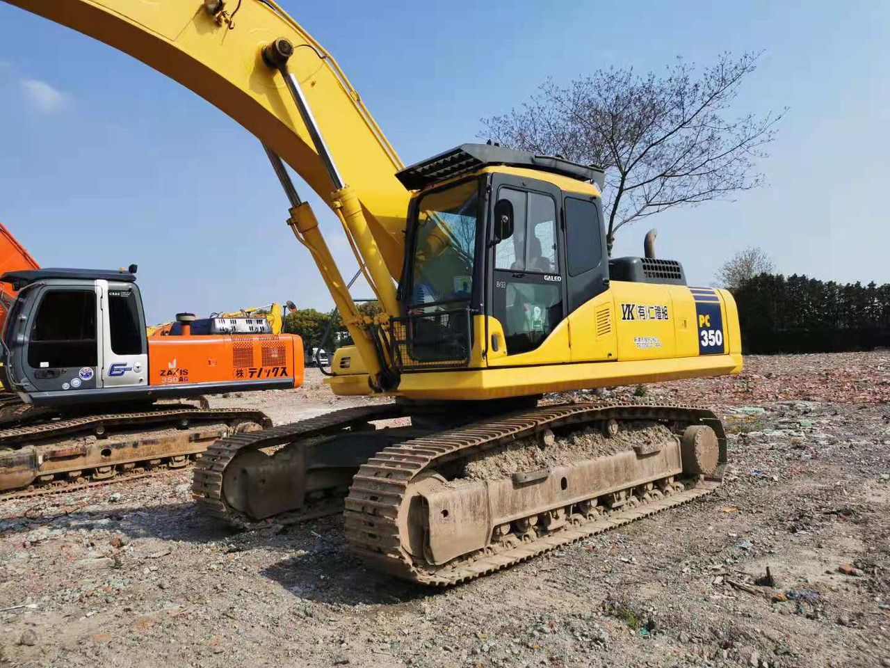 2023 Komatsu PC350-7 crawler excavator, front three-quarter view