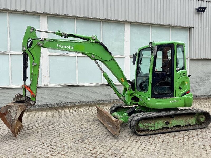 2013 Kubota U55-4 mini excavator, side profile view