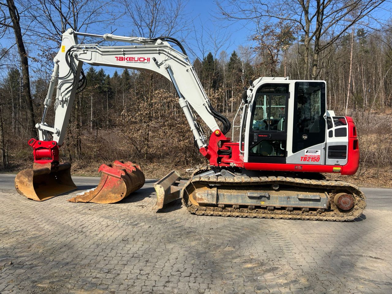 2022 Takeuchi TB2150 crawler excavator, side profile view