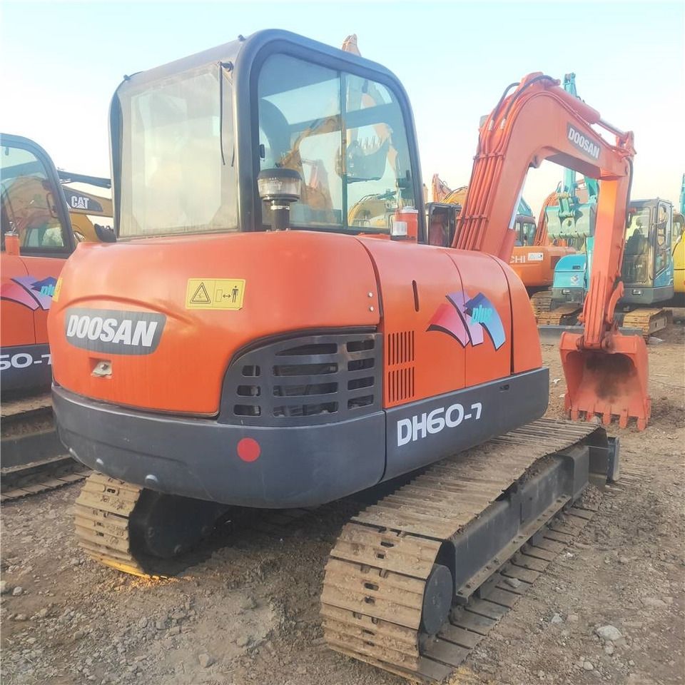 2022 Doosan DH60-7 mini excavator, rear three-quarter view 2022 Doosan DH60-7 mini excavator, rear three-quarter view