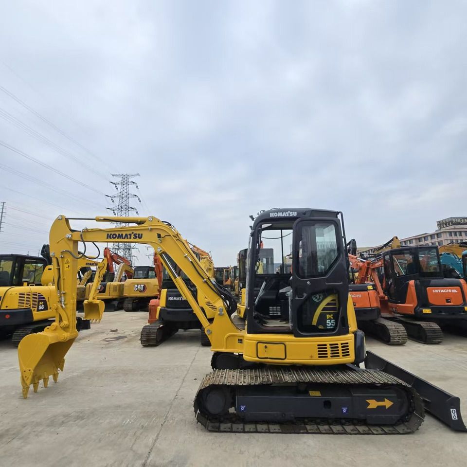 2023 Komatsu PC-55MR mini excavator, side profile view 2023 Komatsu PC-55MR mini excavator, side profile view