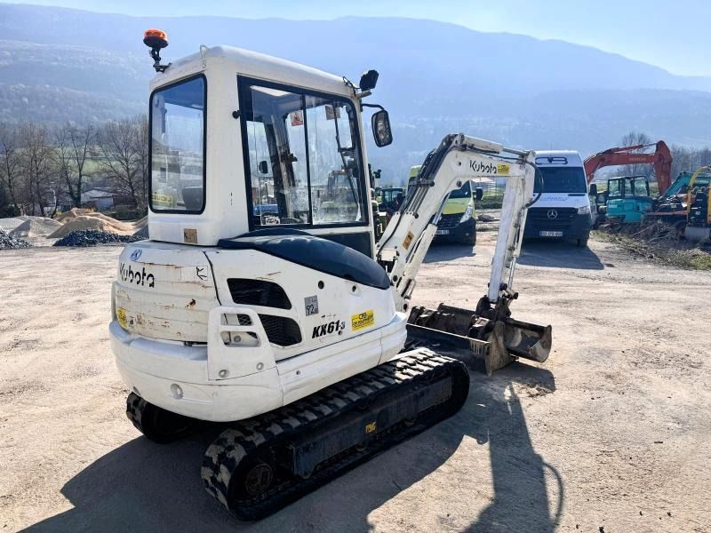 2012 Kubota KX61-3 mini excavator, rear three-quarter view 2012 Kubota KX61-3 mini excavator, rear three-quarter view