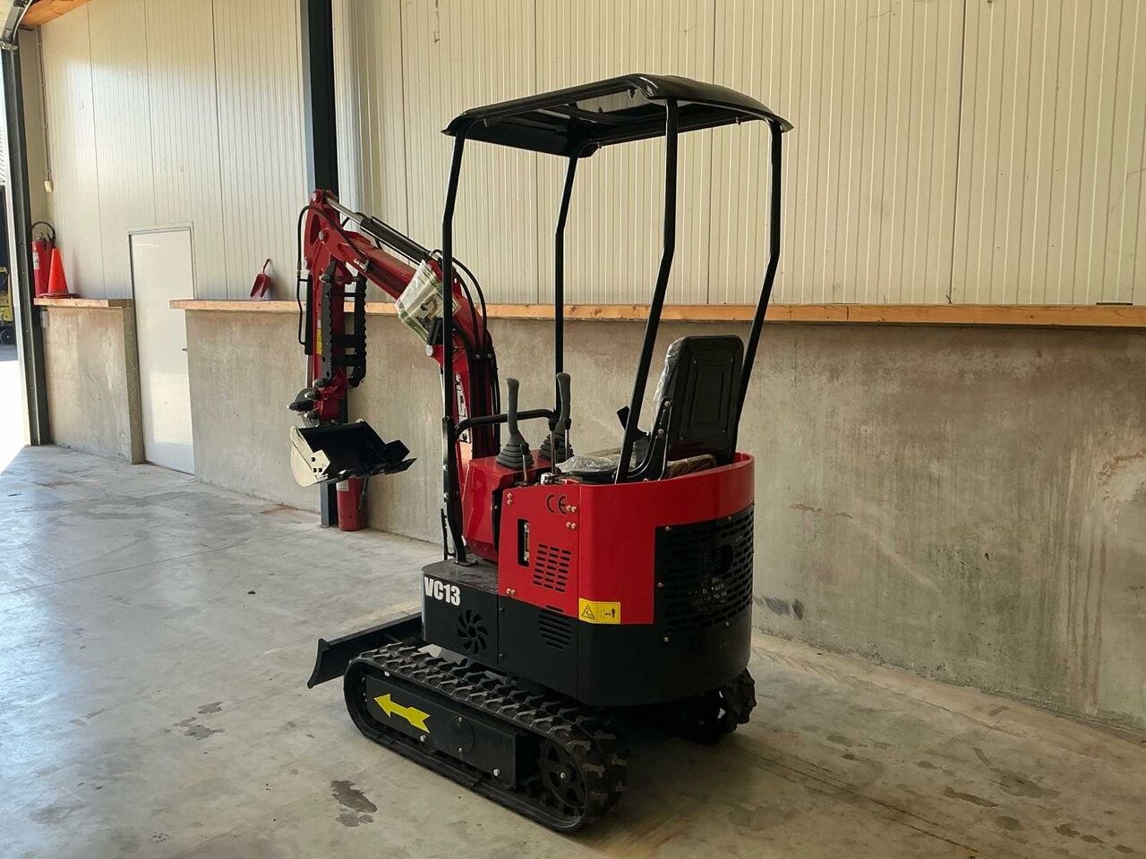 2025 Vicsec VC13 mini excavator, rear three-quarter view 2025 Vicsec VC13 mini excavator, rear three-quarter view