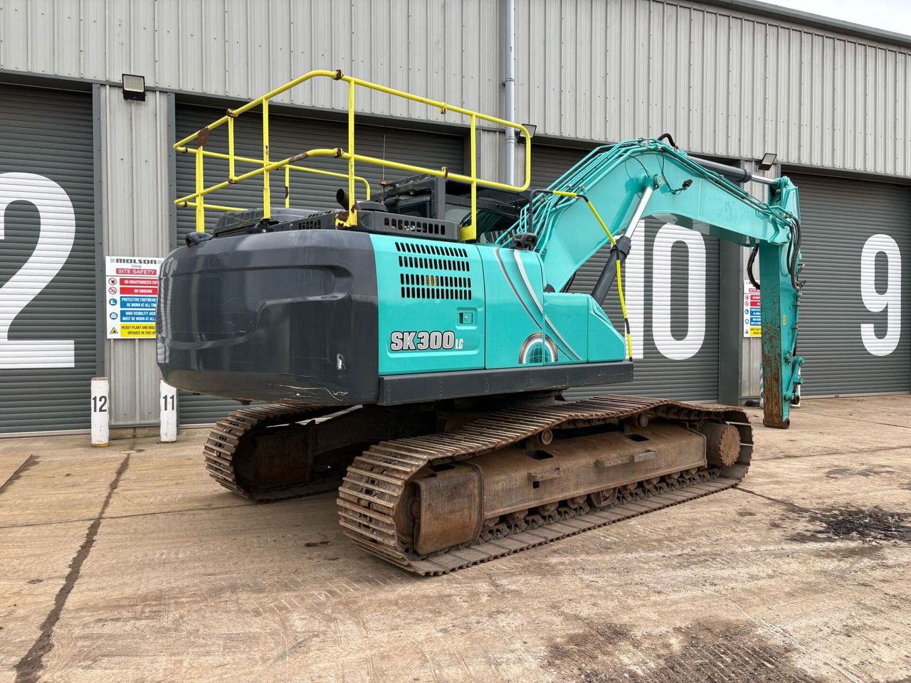 2021 Kobelco SK300LC crawler excavator, rear three-quarter view 2021 Kobelco SK300LC crawler excavator, rear three-quarter view