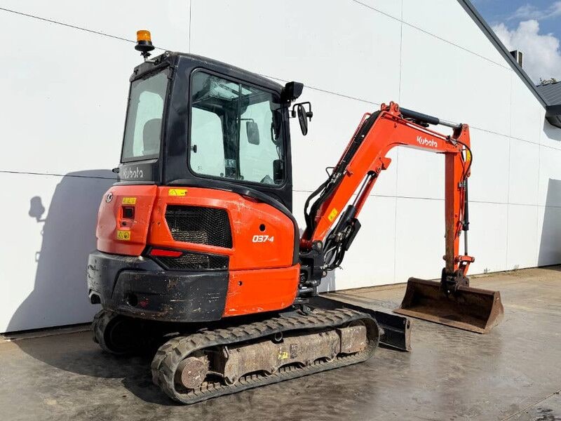 2020 Kubota KX037-4 mini excavator, rear three-quarter view 2020 Kubota KX037-4 mini excavator, rear three-quarter view