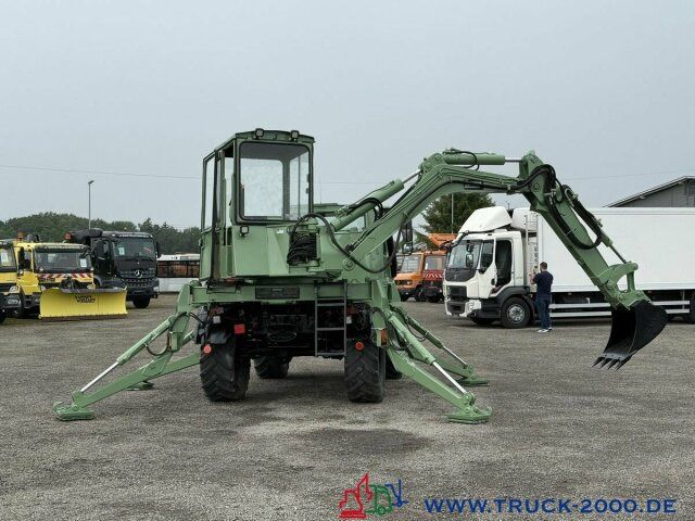 1996 Unimog AT16 wheel excavator rear view 1996 Unimog AT16 wheel excavator rear view
