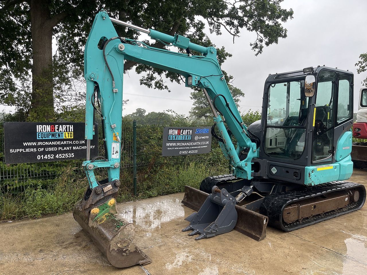 2021 Kobelco SK45SRX-6E mini excavator, side profile view 2021 Kobelco SK45SRX-6E mini excavator, side profile view