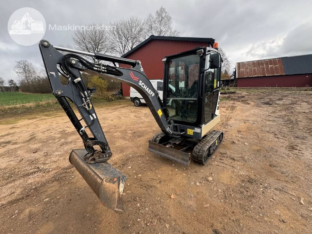 2017 Schaeff TC 22 mini excavator, front three-quarter view 2017 Schaeff TC 22 mini excavator, front three-quarter view