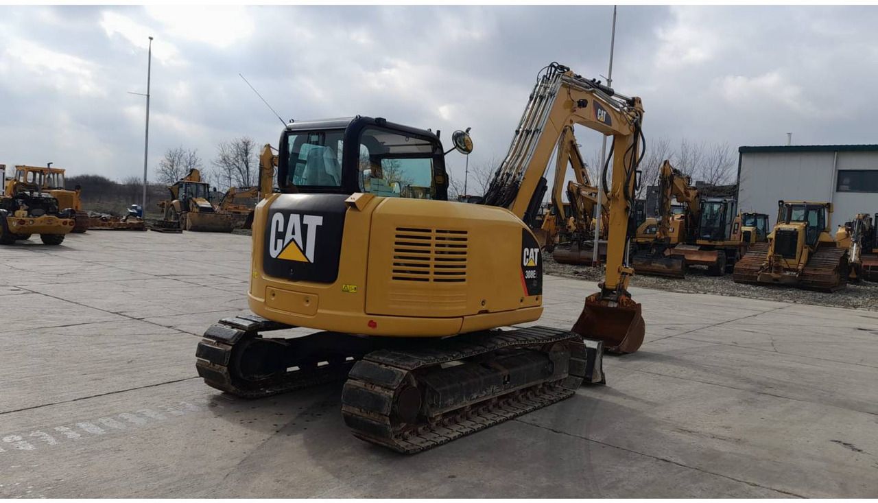 2019 Caterpillar 308E2CR crawler excavator, rear three-quarter view