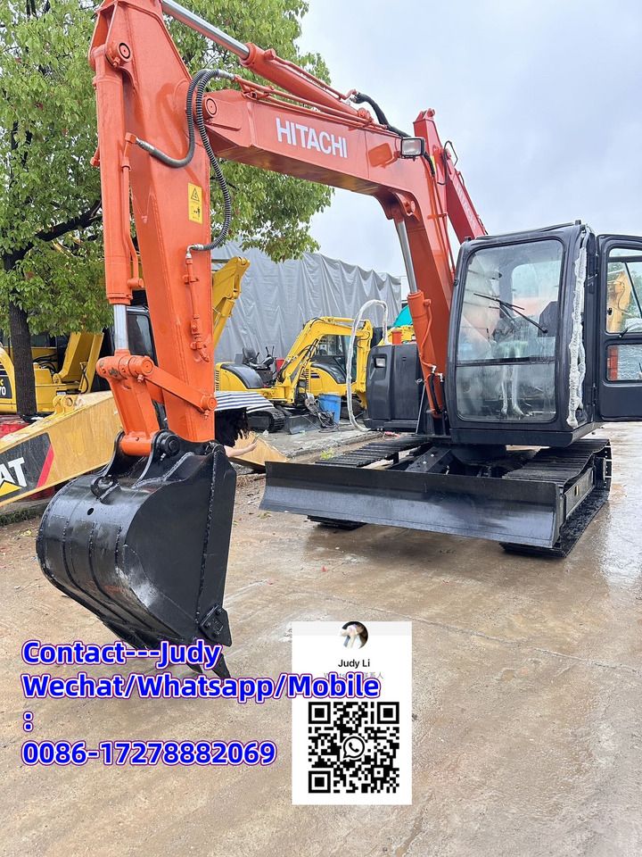 Hitachi ZX70 mini excavator, front three-quarter view