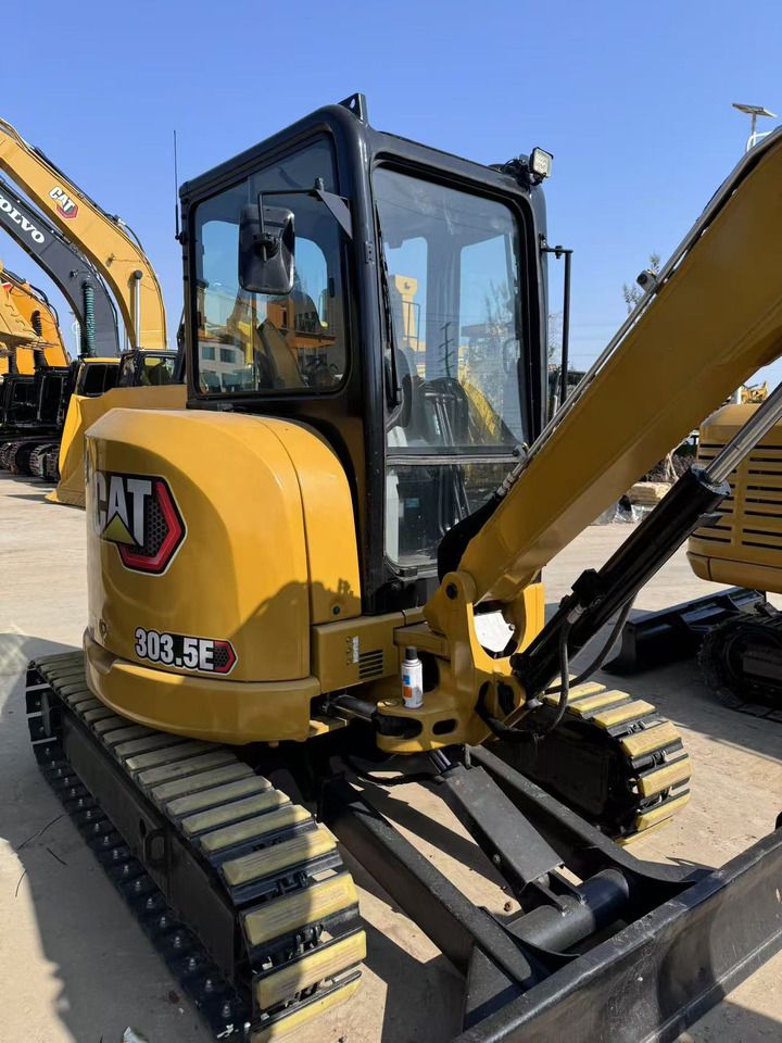 2020 Caterpillar 303.5E mini excavator, rear three-quarter view 2020 Caterpillar 303.5E mini excavator, rear three-quarter view
