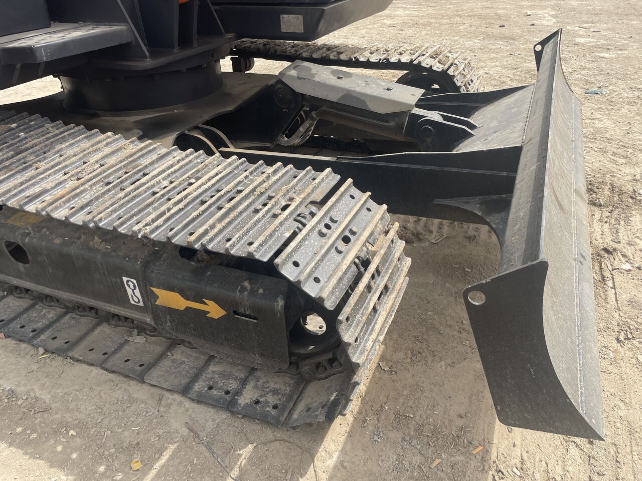 2024 Hitachi ZX70 crawler excavator undercarriage and blade view