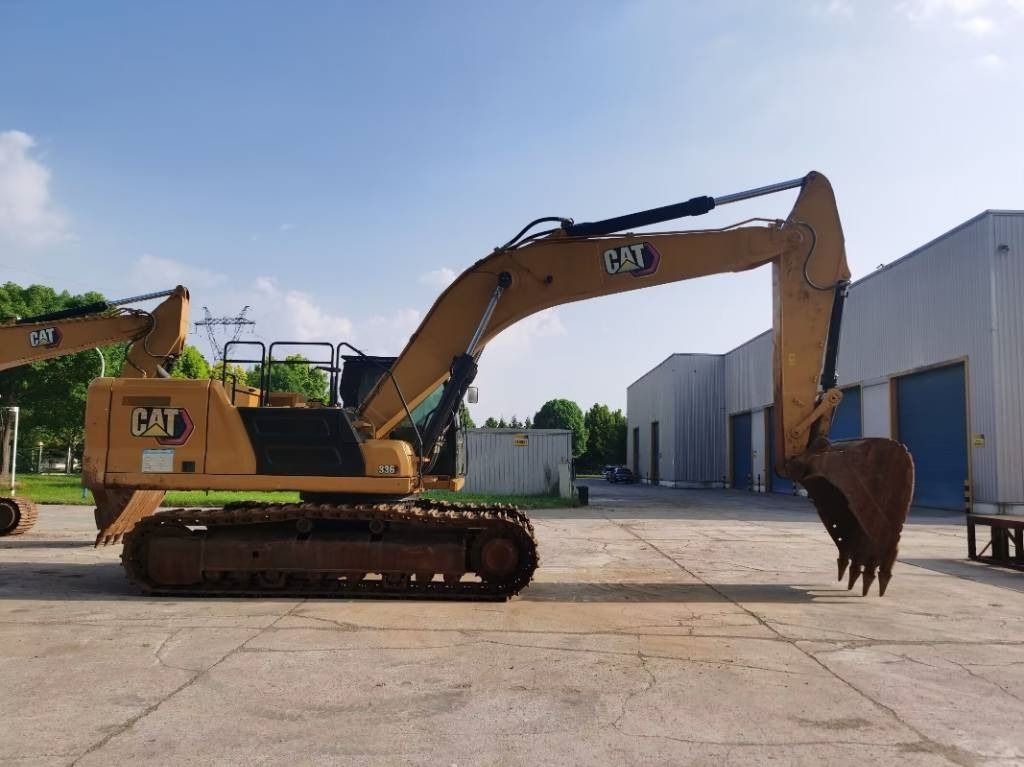 2025 Caterpillar 336 crawler excavator, side profile view