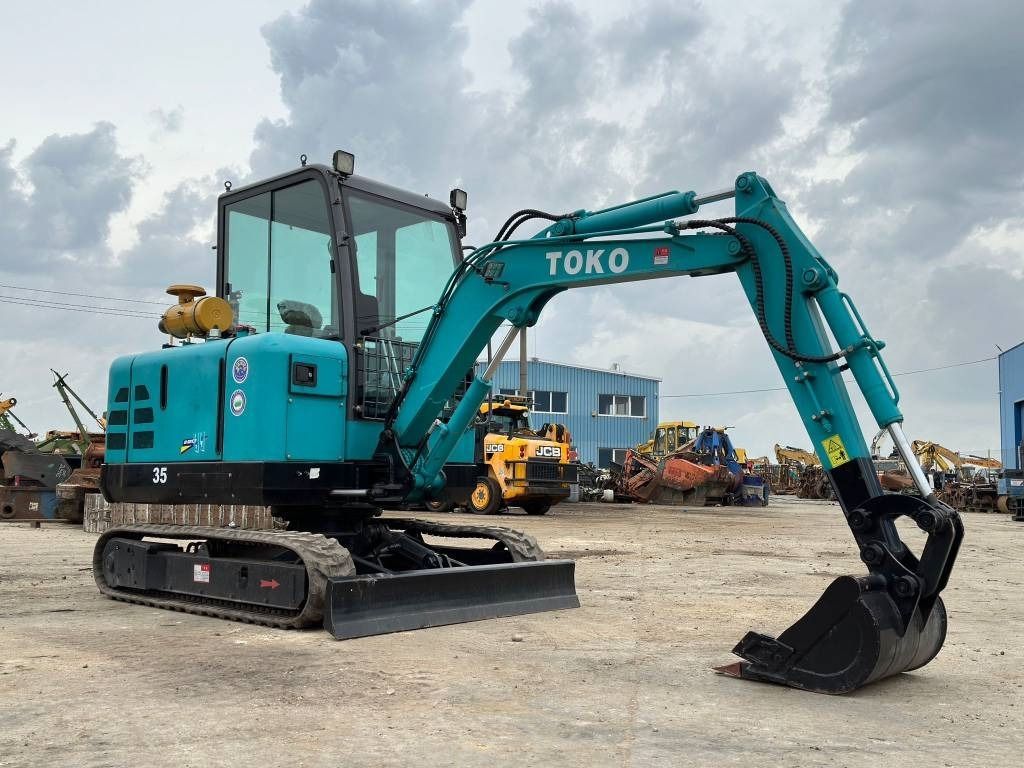 2022 Toko 35 mini excavator, side view 2022 Toko 35 mini excavator, side view