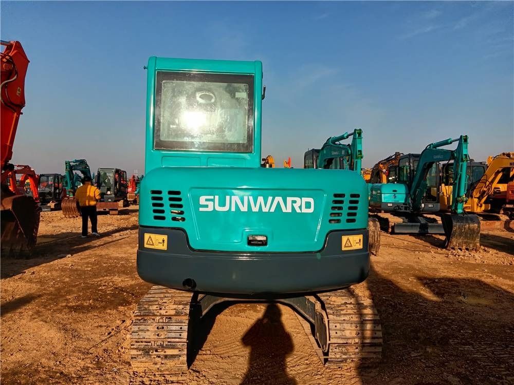 2024 Sunward SWE60E mini excavator, rear view
