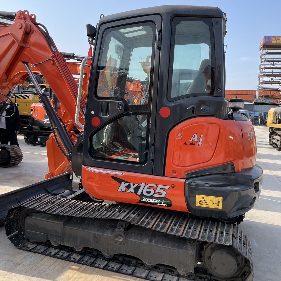 Kubota KX165-5 mini excavator, side view