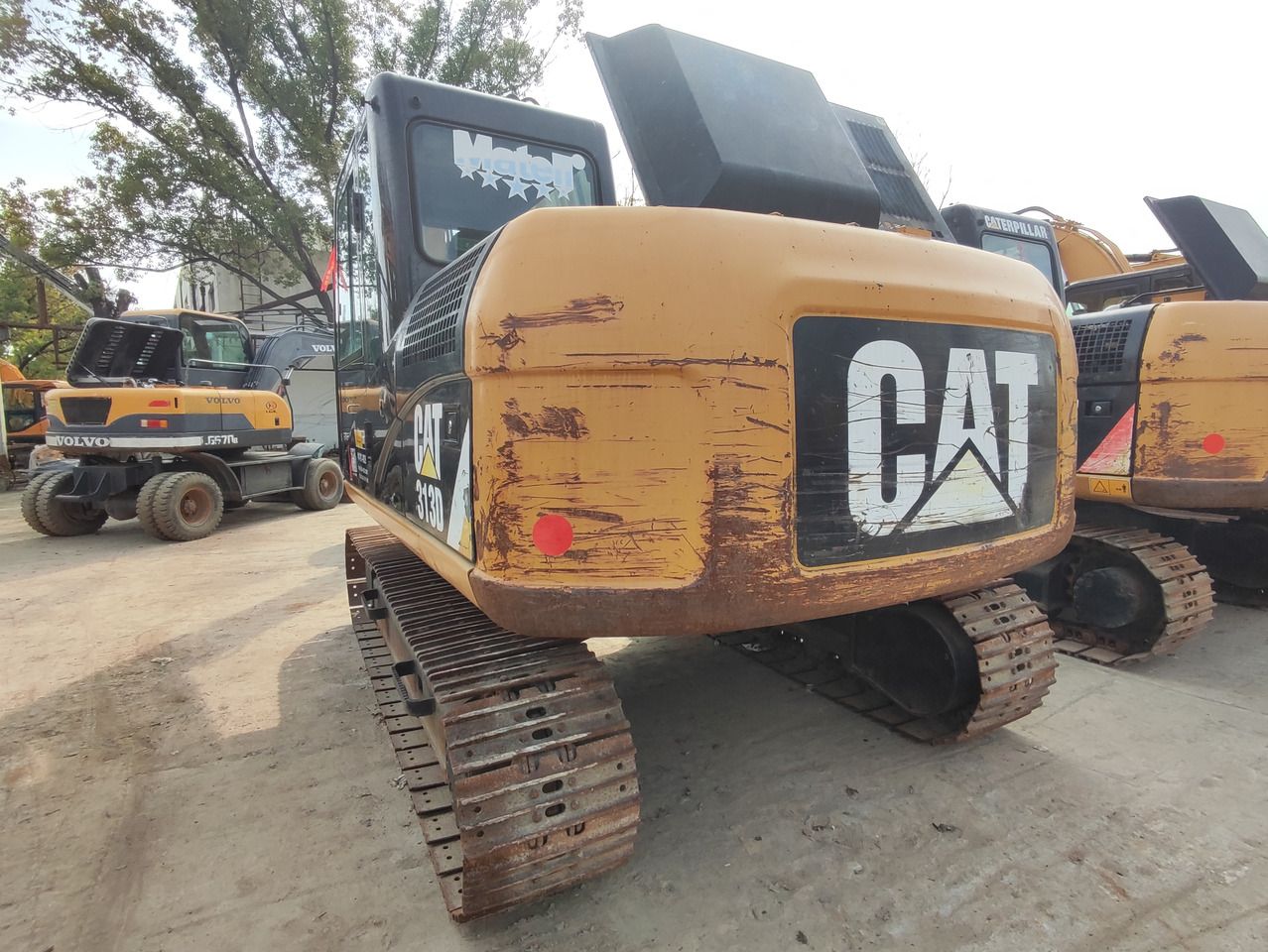 2011 Caterpillar 313D crawler excavator rear view