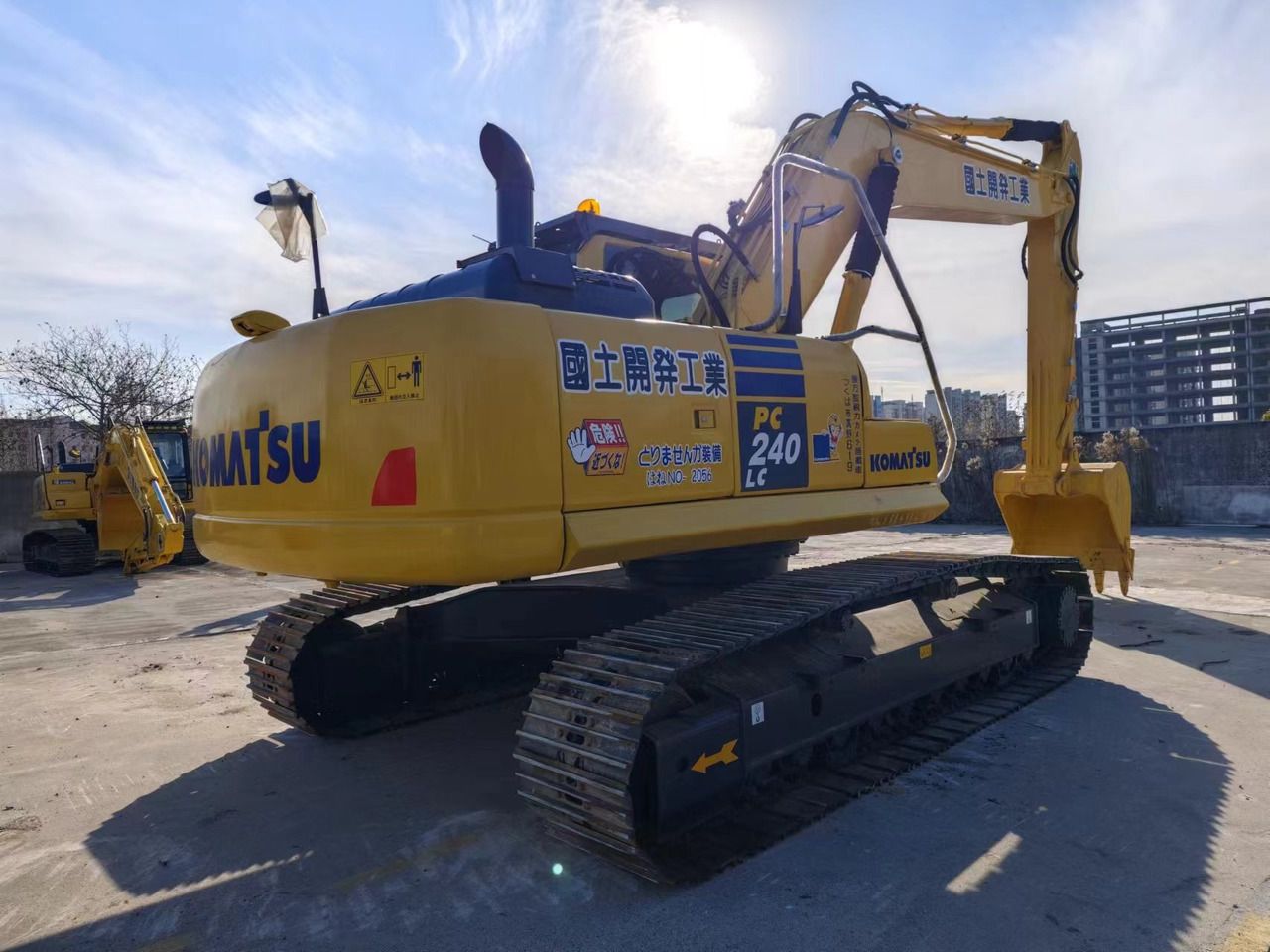 Komatsu PC240LC-8N1 crawler excavator, rear three-quarter view