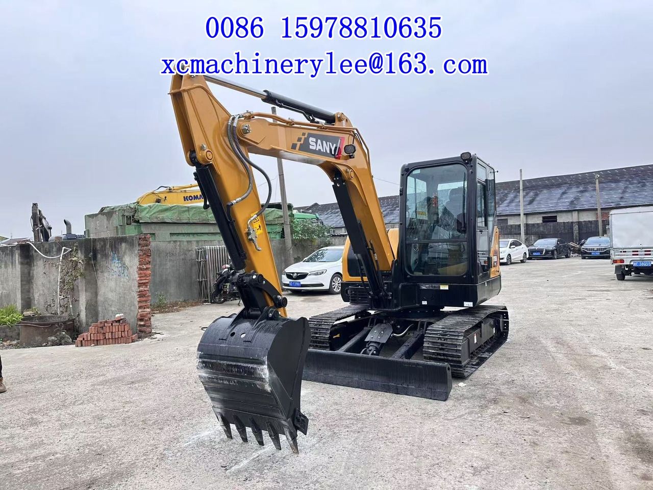 2023 Sany SY55U mini excavator, front three-quarter view 2023 Sany SY55U mini excavator, front three-quarter view